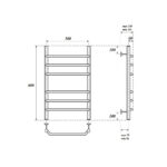 Полотенцесушитель водяной Point Венера PN07156 П6 500×600, хром