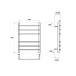 Полотенцесушитель электрический Point Нептун PN09156E П6 500×600 левый/правый, хром
