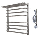 Полотенцесушитель электрический Point Нептун PN09156SPE П7 500×600 с полкой левый/правый, хром