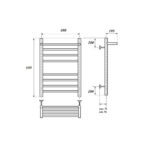 Полотенцесушитель электрический Point Аврора PN10146SPE П7 400×600 с полкой левый/правый, хром