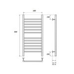 Полотенцесушитель электрический Point Аврора PN10148SE П12 400×800 левый/правый, хром