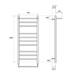 Полотенцесушитель электрический Point Аврора PN10150PE П9 500×1000 с полкой левый/правый, хром