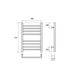 Полотенцесушитель электрический Point Аврора PN10156SE П8 500×600 левый/правый, хром