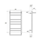Полотенцесушитель электрический Point Аврора PN10158PE П6 500×800 с полкой левый/правый, хром