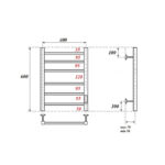 Полотенцесушитель электрический Point Аврора PN10846B П6 400×600 диммер справа, черный