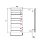 Полотенцесушитель электрический Point Аврора PN10848W П8 400×800 диммер справа, белый