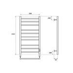 Полотенцесушитель электрический Point Аврора PN10850B П10 500×1000 диммер справа, черный