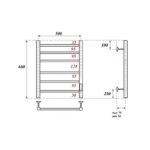Полотенцесушитель электрический Point Аврора PN10856 П6 500×600 диммер справа, хром
