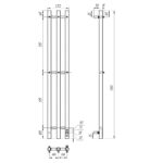 Полотенцесушитель электрический Point Деметра PN12822W П3 120×1200 диммер справа, белый