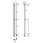 Полотенцесушитель электрический Point Гермес PN13812W П3 80×1200 диммер справа, белый