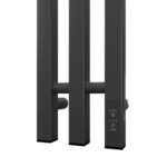 Полотенцесушитель электрический Point Гермес PN13822GB П3 120×1200 диммер справа, графит блеск