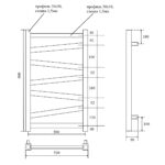 Полотенцесушитель электрический Point Феникс PN15158BE П7 500×800 левый/правый, черный