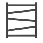 Полотенцесушитель электрический Point Феникс PN15856B П5 500×600, диммер справа, черный