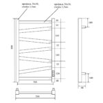 Полотенцесушитель электрический Point Феникс PN15858W П7 500×800, диммер справа, белый
