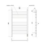 Полотенцесушитель электрический Point Селена PN16858W П8 500×800, диммер справа, белый