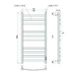 Полотенцесушитель электрический Point Антея PN17850W П10 500×1000, диммер справа, белый