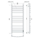 Полотенцесушитель электрический Point Антея PN17852W П12 500×1200, диммер справа, белый