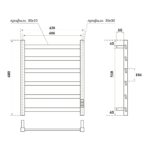 Полотенцесушитель электрический Point Атлант PN18846B П6 400×600, диммер справа, черный
