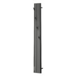 Полотенцесушитель электрический Point Пиано PN19722BC 150×1200 диммер слева, черный/хром