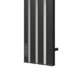 Полотенцесушитель электрический Point Пиано PN19722BC 150×1200 диммер слева, черный/хром