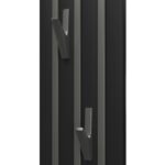 Полотенцесушитель электрический Point Пиано PN19722BGB 150×1200 диммер слева, черный/графит блеск