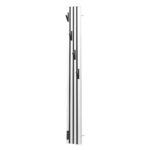 Полотенцесушитель электрический Point Пиано PN19722WB 150×1200 диммер слева, белый/черный