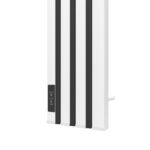 Полотенцесушитель электрический Point Пиано PN19722WB 150×1200 диммер слева, белый/черный