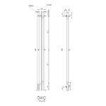 Полотенцесушитель электрический Point Фрея PN20712B П2 100×1200 диммер слева, черный