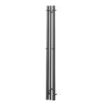 Полотенцесушитель электрический Point Фрея PN20712GB П2 100×1200 диммер слева, графит блеск