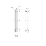 Полотенцесушитель электрический Point Фрея PN20718W П2 100×800 диммер слева, белый