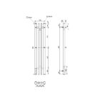 Полотенцесушитель электрический Point Фрея PN20728B П2 140×800 диммер слева, черный