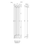 Полотенцесушитель электрический Point Фрея PN20732GB П2 180×1200 диммер слева, графит блеск