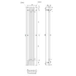 Полотенцесушитель электрический Point Фрея PN20732W П2 180×1200 диммер слева, белый