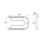 Полотенцесушитель водяной Point PN21334P 320×400 Фокстрот с полкой, хром