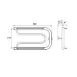 Полотенцесушитель водяной Point PN21335P 320×500 Фокстрот с полкой, хром