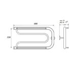 Полотенцесушитель водяной Point PN21336P 320×600 Фокстрот с полкой, хром