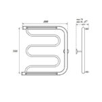 Полотенцесушитель водяной Point PN25554P 500×400 Фокстрот с полкой, хром