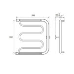 Полотенцесушитель водяной Point PN25555P 500×500 Фокстрот с полкой, хром