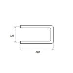 Полотенцесушитель водяной Point PN35334 320×400 П-образный (1″), хром