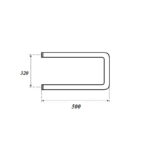 Полотенцесушитель водяной Point PN35335 320×500 П-образный (1″), хром