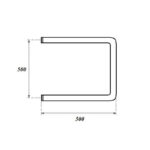 Полотенцесушитель водяной Point PN35555 500×500 П-образный (1″), хром