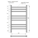 Полотенцесушитель электрический Point Веста PN70758W П9 500×800, диммер слева, белый