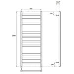 Полотенцесушитель водяной Point Меркурий PN83150B П10 500×1000, черный
