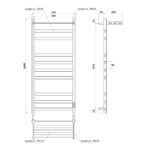 Полотенцесушитель электрический Point Меркурий PN83850PB П9 500×1000 с полкой, диммер справа, черный