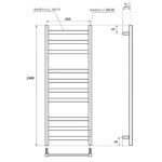 Полотенцесушитель электрический Point Меркурий PN83850W П10 500×1000, диммер справа, белый