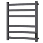 Полотенцесушитель электрический Point Меркурий PN83856GR П6 500×600, диммер справа, графит премиум