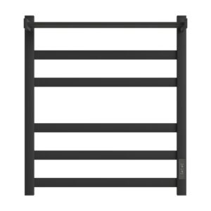 Полотенцесушитель электрический Point Меркурий PN83856PB П5 500x600 с полкой, диммер справа, черный