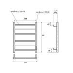 Полотенцесушитель электрический Point Меркурий PN83856W П6 500×600, диммер справа, белый