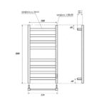 Полотенцесушитель электрический Point Меркурий PN83858B П8 500×800, диммер справа, черный