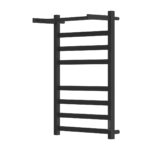 Полотенцесушитель электрический Point Меркурий PN83858PB П7 500×800 с полкой, диммер справа, черный